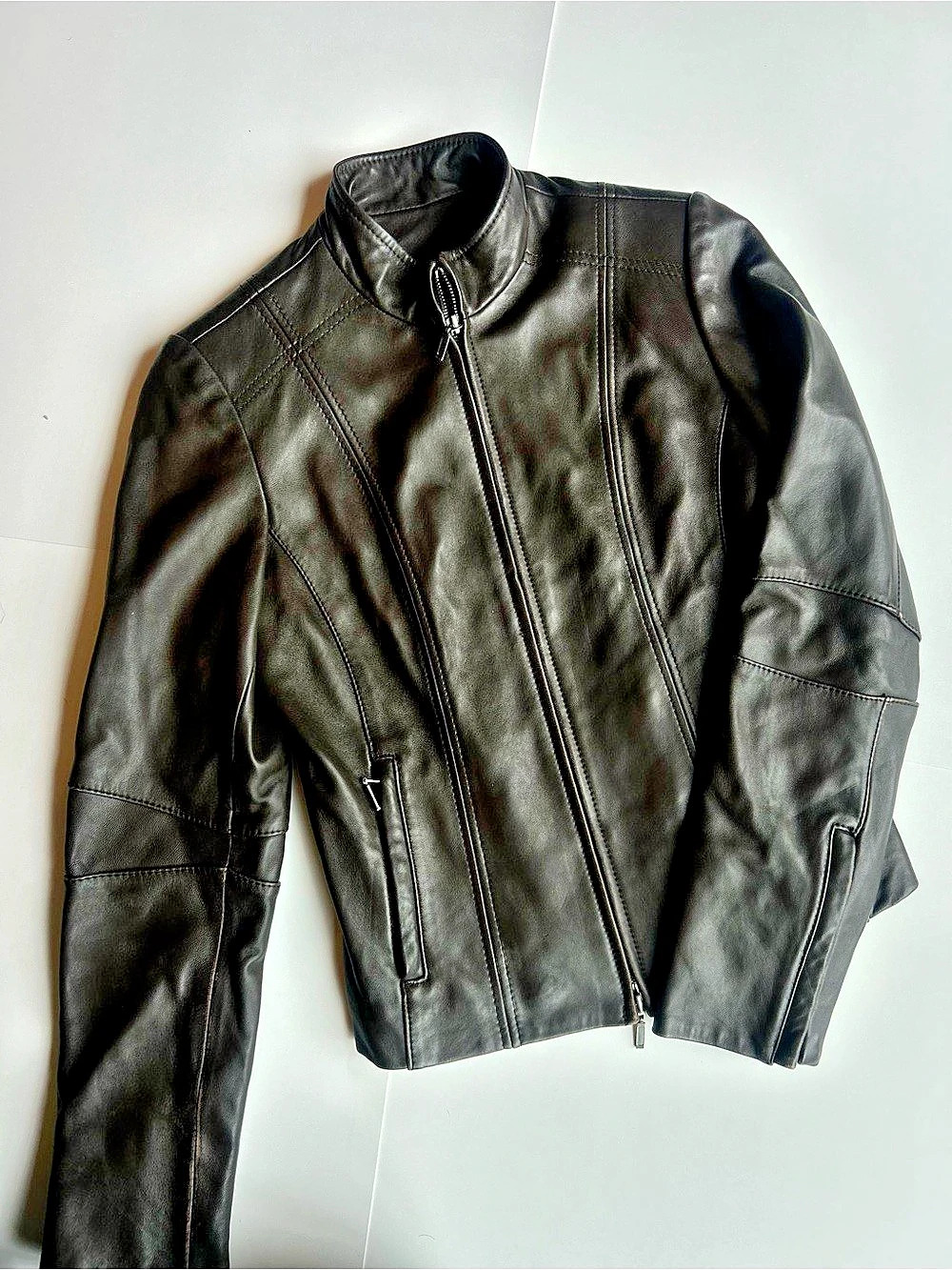 Danier Women's Black Leather Moto Jacket